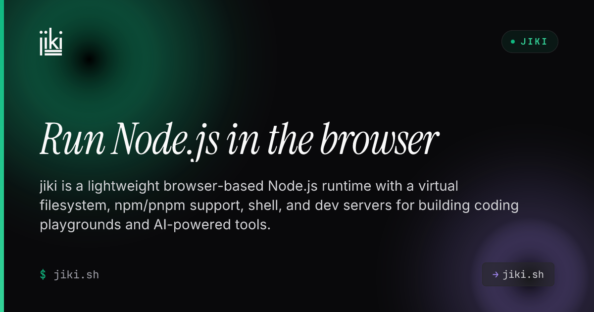 jiki - Run Node.js in the Browser